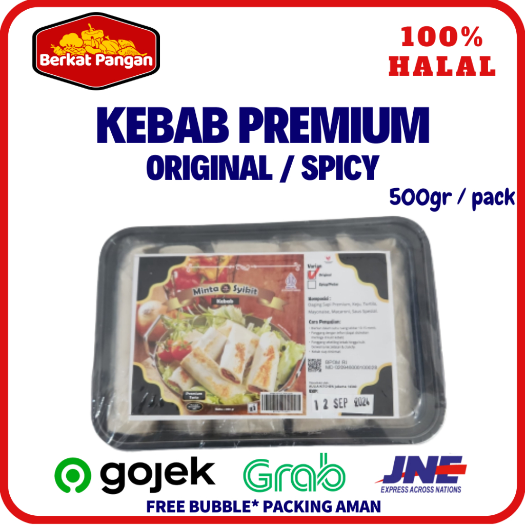 

Kebab Premium Original / Pedas Minta Syikit isi 10pcs 500gr