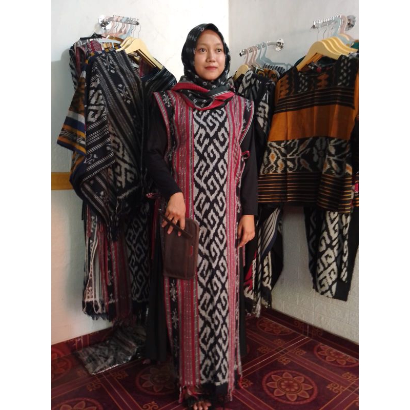 BAJU TENUN, ROMPI TENUN, OUTER TENUN WANITA PANJANG