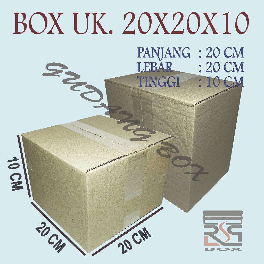 

Kardus packing uk. 20x20x10 cm packaging Box online murah