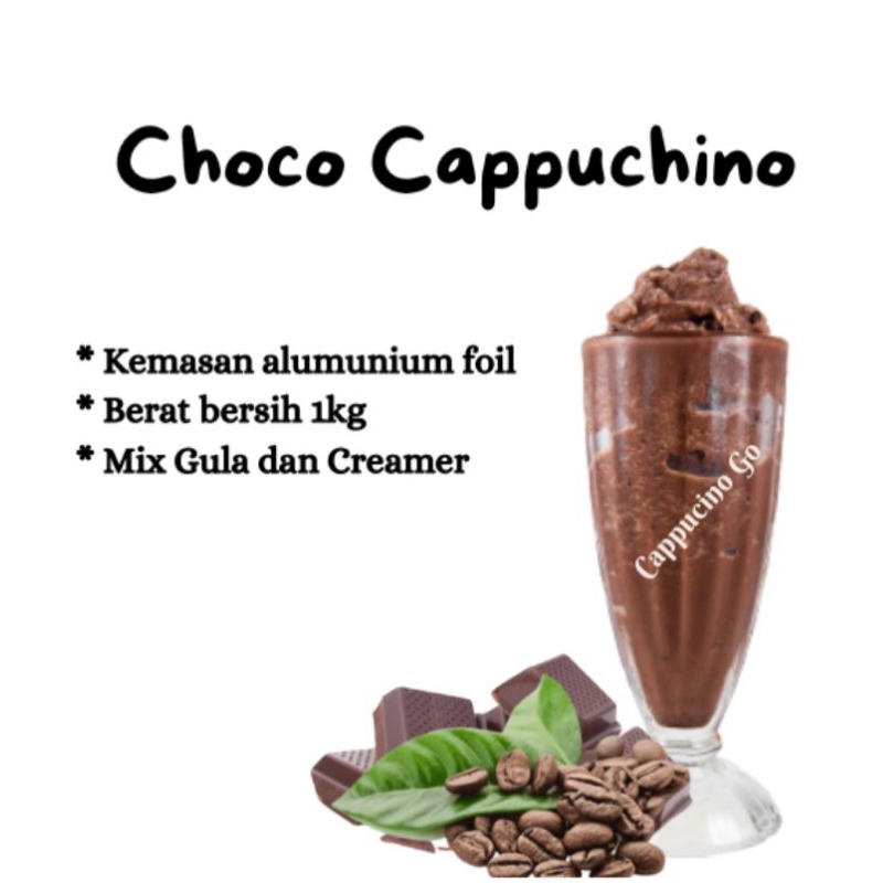 

BUBUK MINUMAN BOBA/ SERBUK MINUMAN / POWDER DRINK RASA CHOCO CAPPUCHINO 1KG MIX GULA