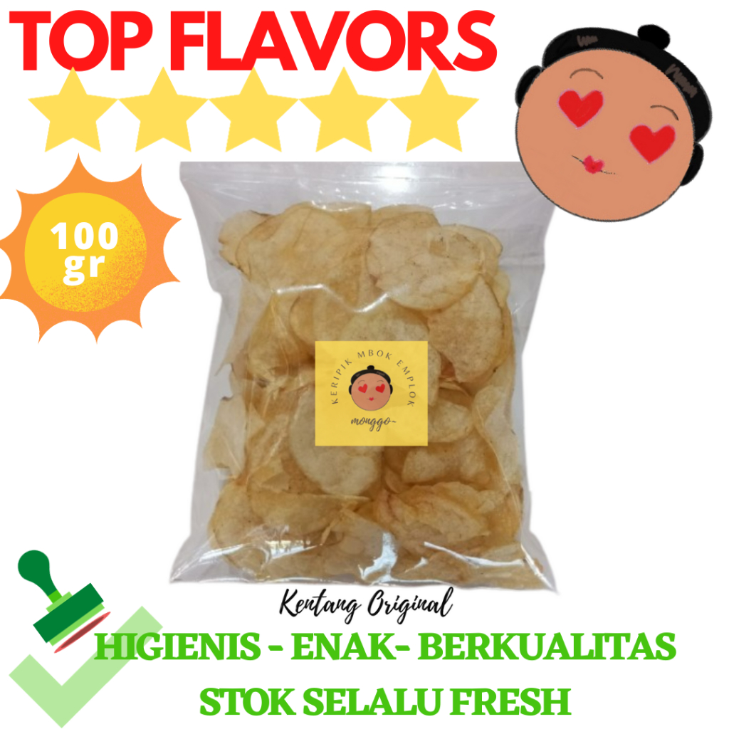 

KERIPIK KENTANG GORENG ORIGINAL POTATO CHIPS ORIGINAL FLAVOUR