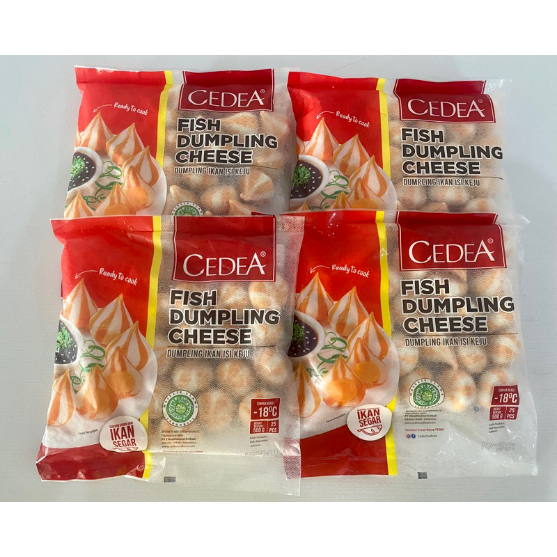 Cedea Fish Dumpling Cheese 500 Gr | Dumpling Ikan Isi Keju 25 Pcs | Frozen Food Murah