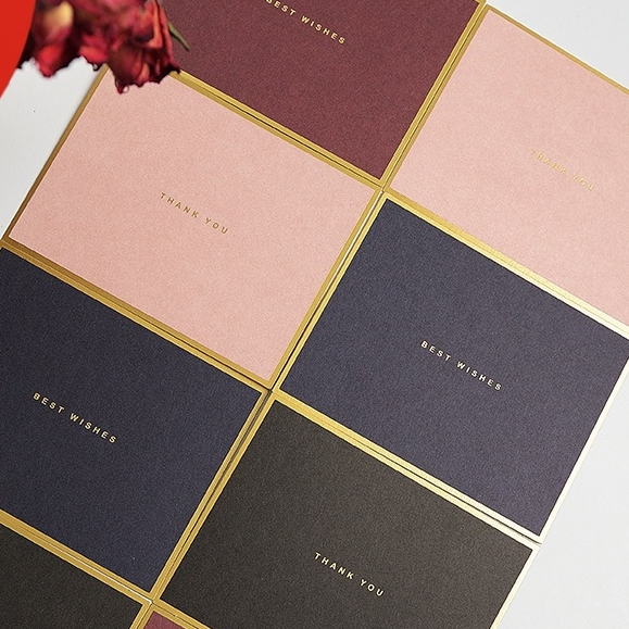 [ORGM] Kartu Ucapan Lis Emas Perlengkapan Pesta Kartu Best Wishes Thank You Happy Birthday Gift Card