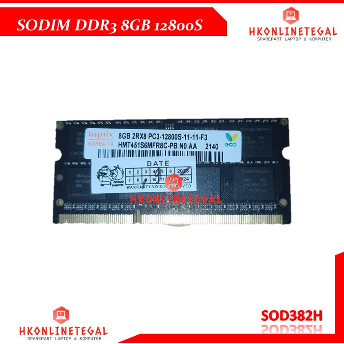 RAM LAPTOP Sodim DDR3 8GB 12800 Hynix