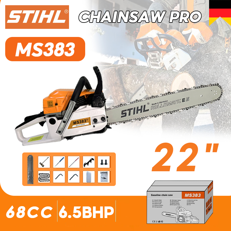 STIHL Gergaji Mesin Mini Chain Saw MS383 Ukuran 22 inch Mesin Gergaji Kayu