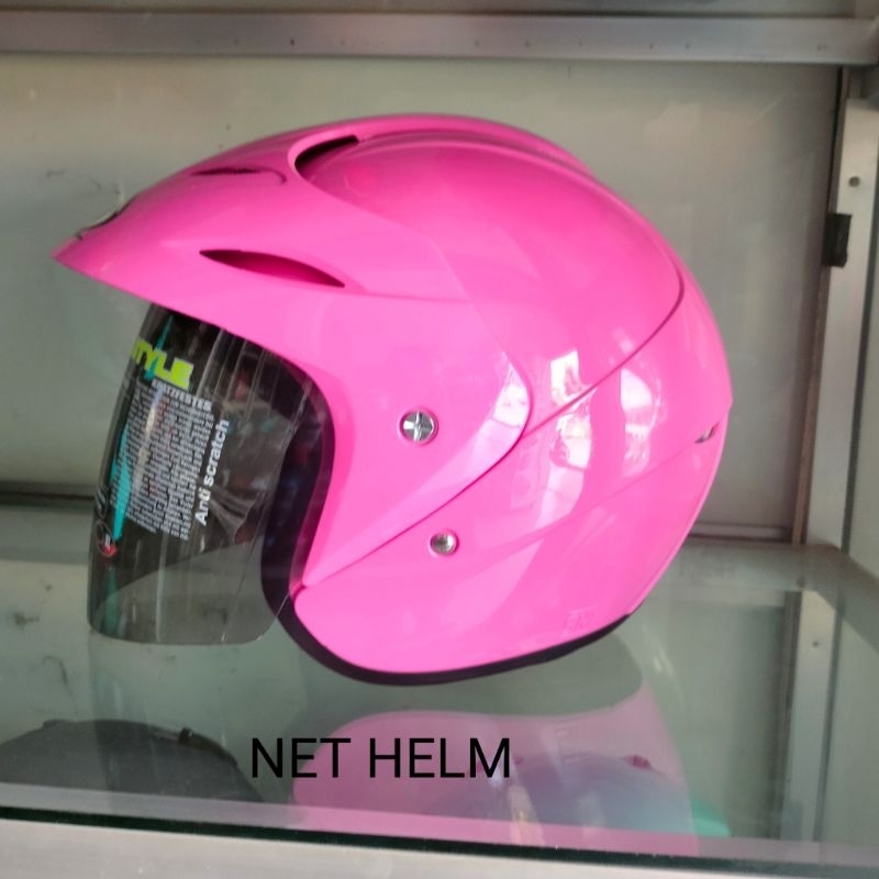 HELM HIU NICO SOLID PINK ORIGINAL HELM HIU