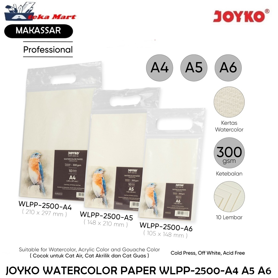 

[BKS/10LBR] JOYKO WATERC PAPER WLPP-2500-A4 A5 A6