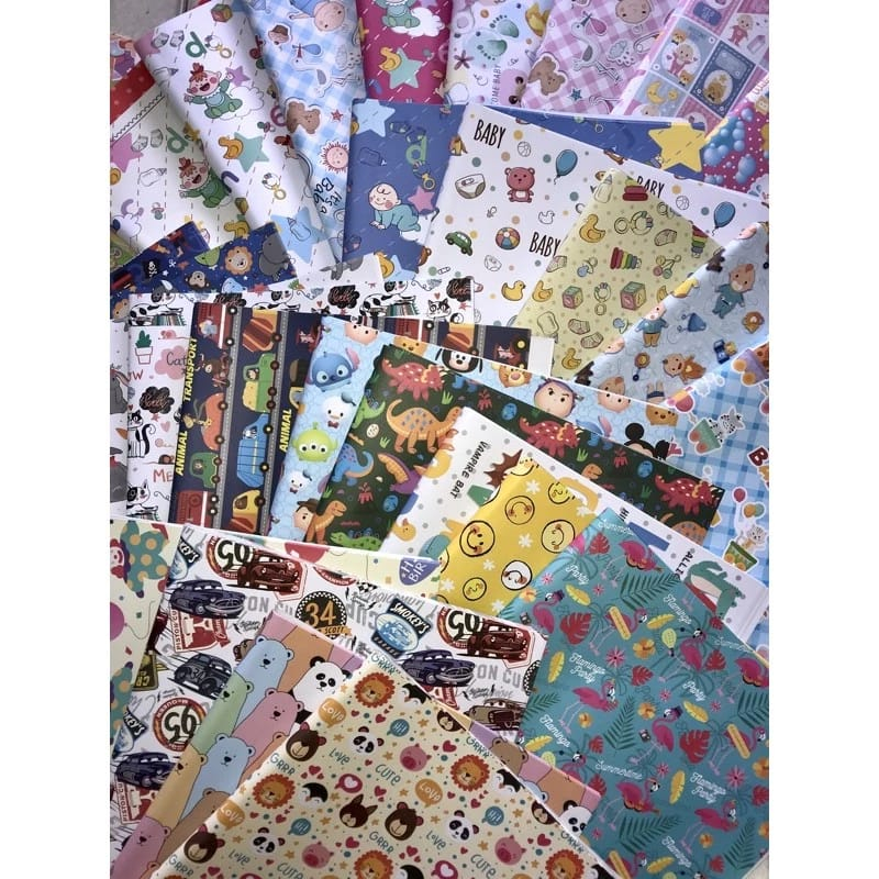 

Kertas Kado Sansan Wawa ukuran besar/wrapping paper/kertas kado baby boy/kertas kado baby girl/kertas kado motif cewek