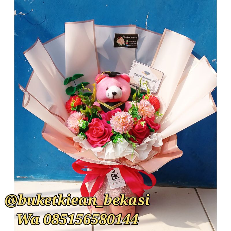 buket boneka wisuda dan bunga jumbo/ buket sidang/ buket ulang tahun/ buket anniversary