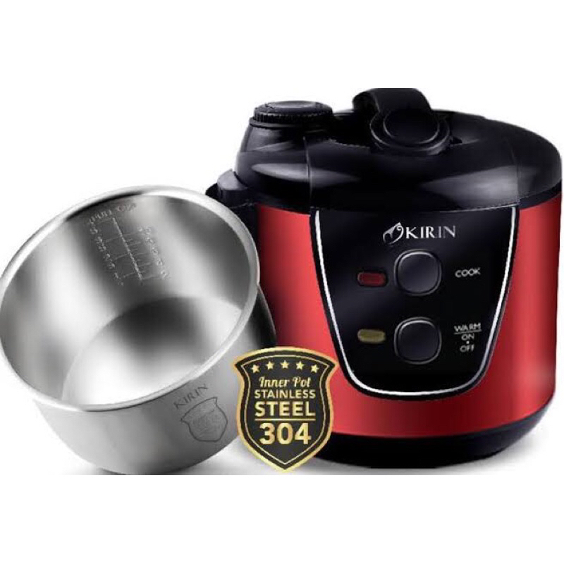 KIRIN Magic com / Rice Cooker KRC-389 Panci Stainless 2 Liter