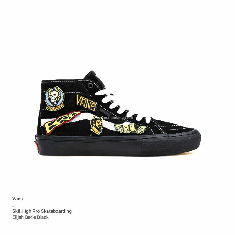 SEPATU SK8 HIGH PRO SKATEBOARDING x ELIJAH BERLE BLACK