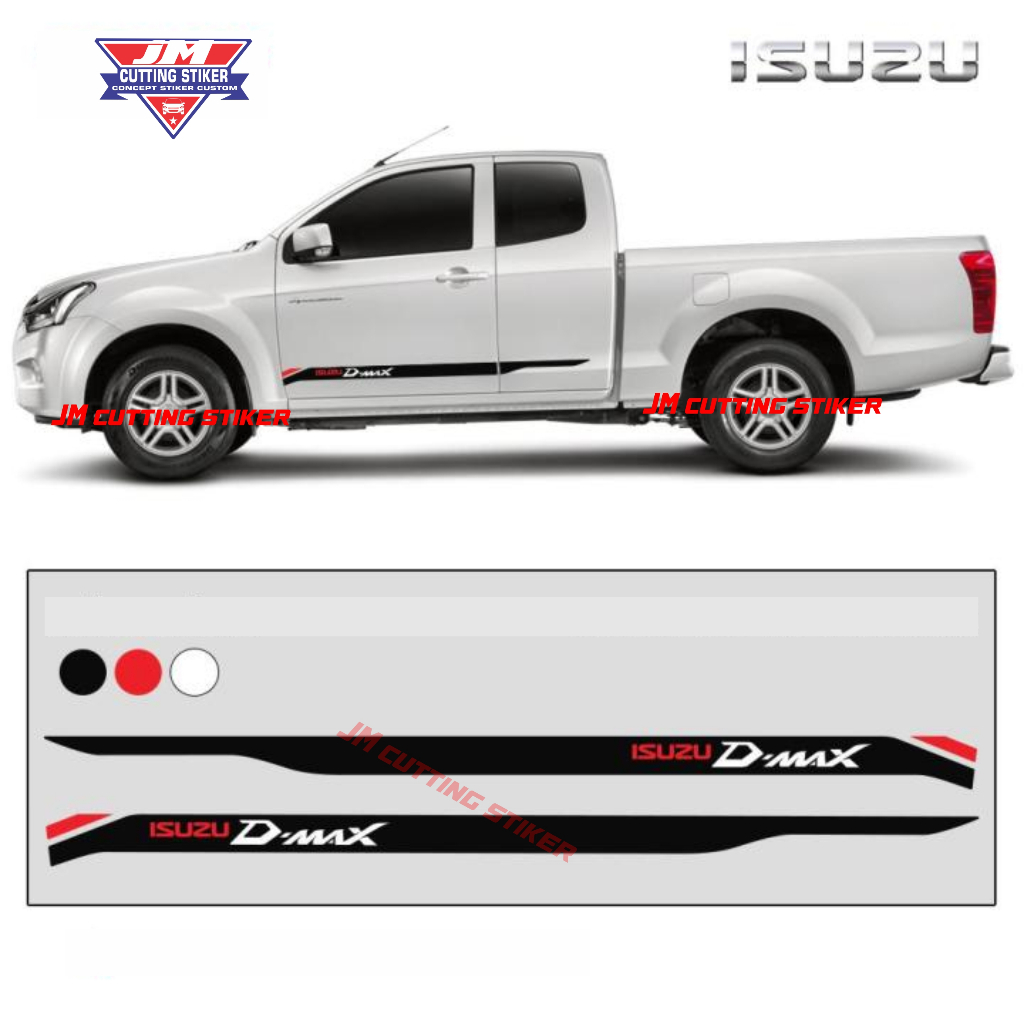 Stiker list body mobil dmax stiker body samping dmax stiker strip mobil dmax