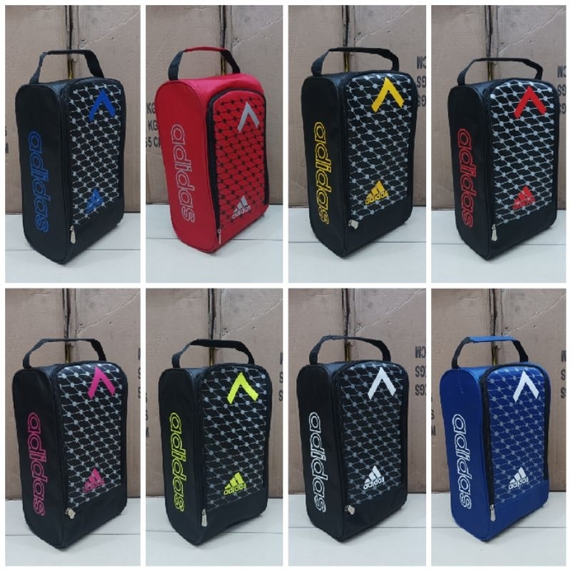 Tas sepatu Adidas jinjing futsal bola hitam olahraga pria shoes bag murah grosir komplit lengkap