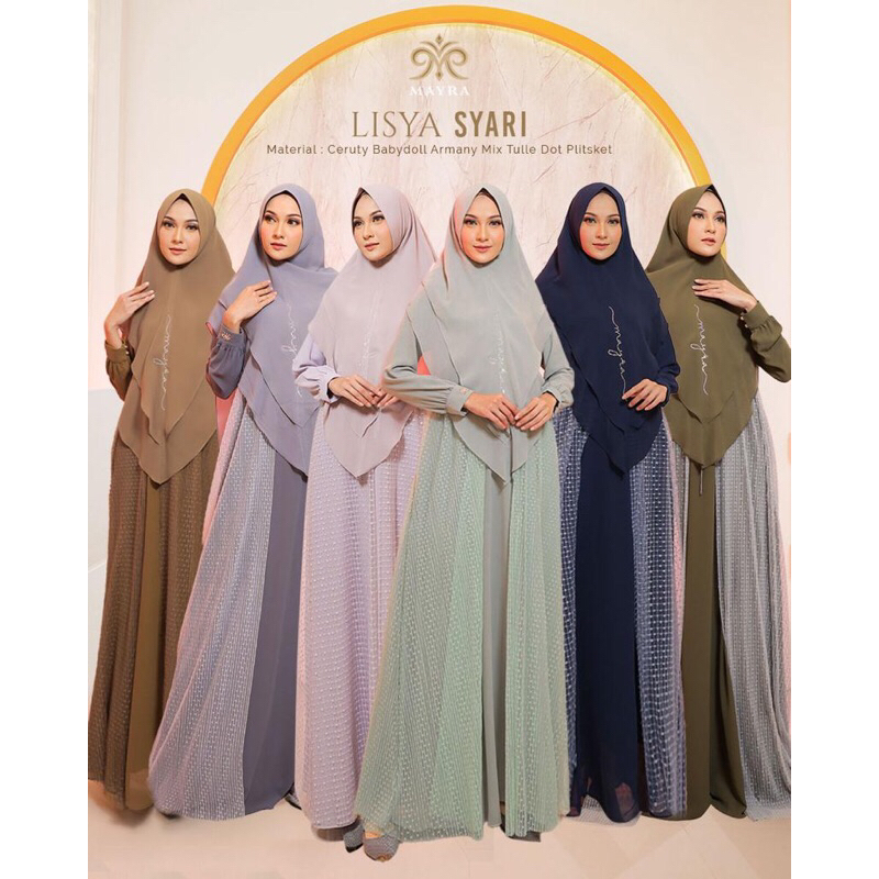 Gamis Lisya Syari Set Original By Mayra