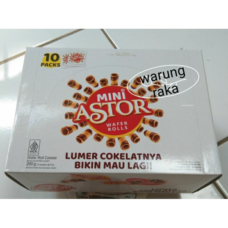 

MINI astor,wafer rolls, mayora, 1 pack isi (10pcs X 20 gram)