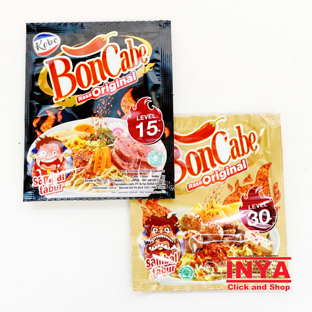 

Kobe Bon Cabe Rasa Original Level 15 & 30 Kemasan Sachet - Sambal Tabur - Chili Flakes Seasonings