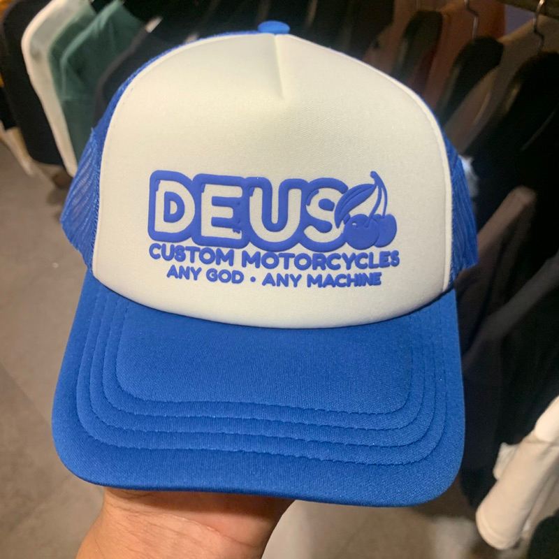 Topi Pria Deus Ex Machina Original Indiana Trucker Nebulas Blue New