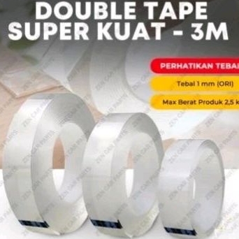 

Double Tape Bening Perekat Transparan 3 Meter