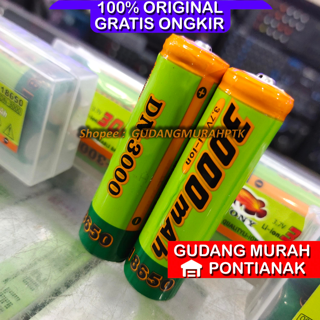 Battery Baterai Senter Kepala DONY DN-3000 3000mah ORIGINAL  [HARGA PER SATU PCS]