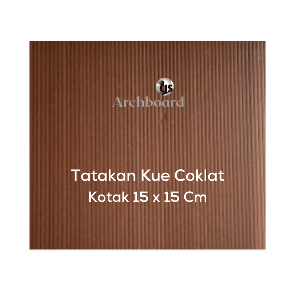 Cake Board Square 15 x 15 Cm / Tatakan Kue Kotak Coklat 15 x 15 Cm