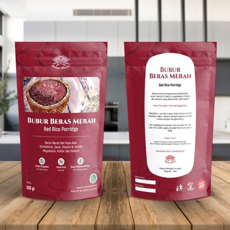 

Padma Herbal Bubur Beras Merah Organik siap saji 200gram