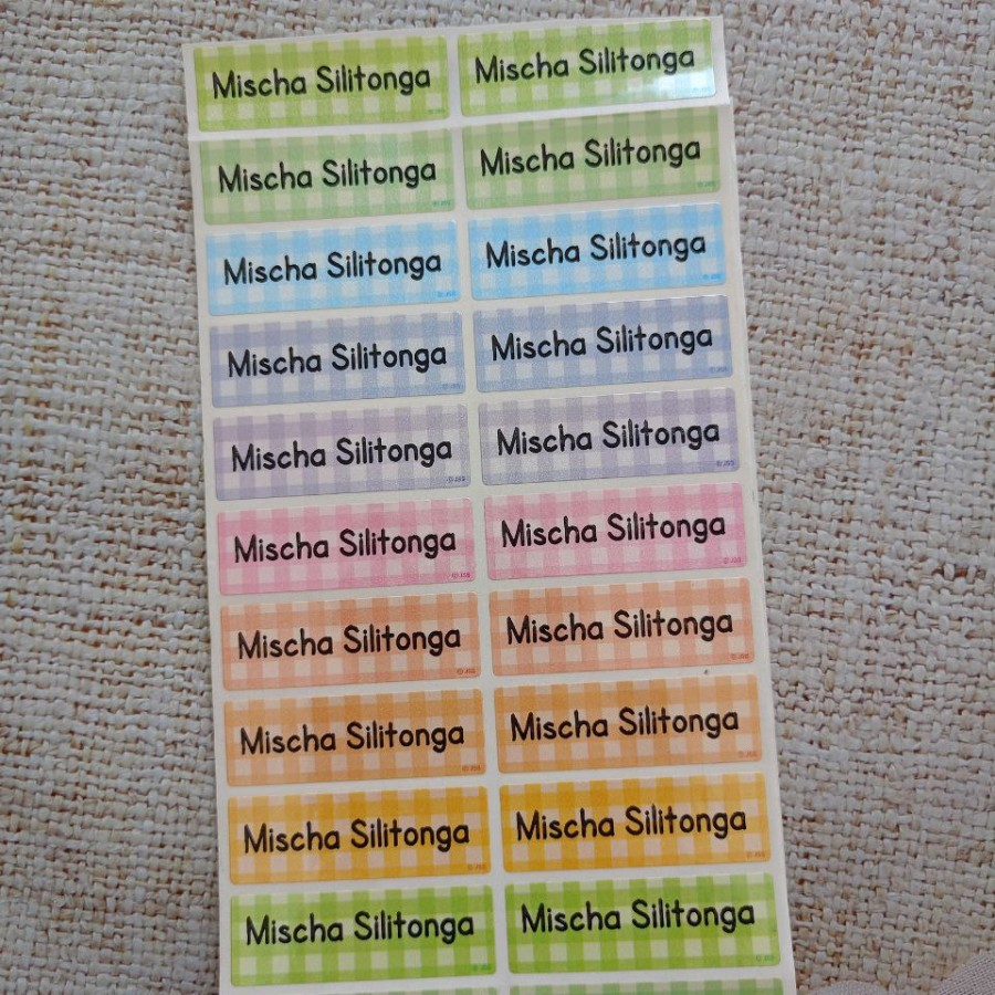

Kotak Gliter Label nama sticker label name waterproof