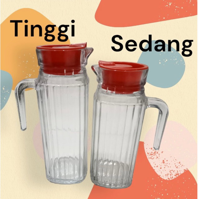 BOTOL CUKA / BOTOL SIRUP KACA MOTIF ULIR 500 ml / 1000 ml / 1500 ml / BULAT 500ml