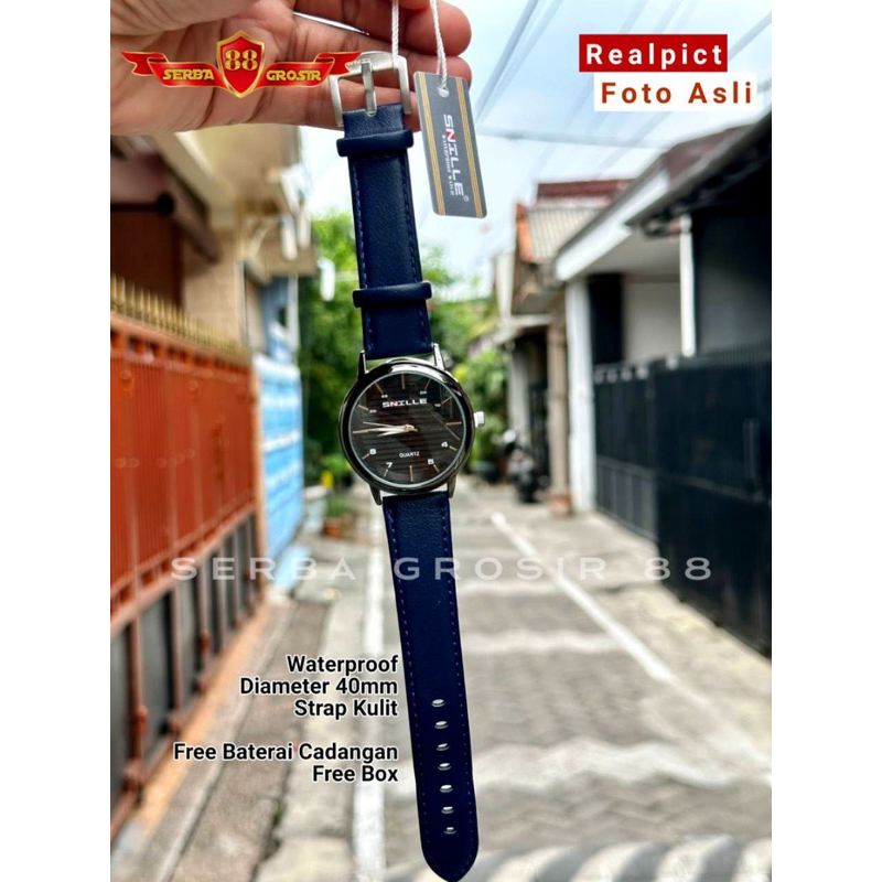 Original - Jam Tangan Pria Tali Kulit - Jam Tangan Anti Air