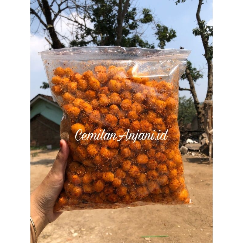 

Cimol mini kering crispy Pedas Daun jeruk 500gram