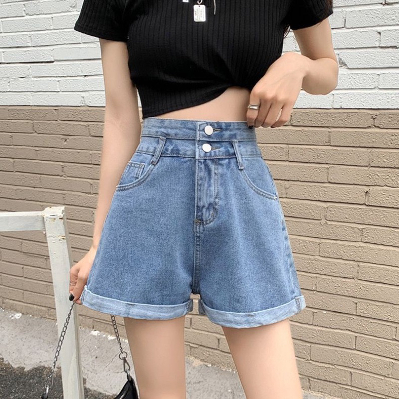 PEONY JEANS — Celana pendek wanita hotpants korea