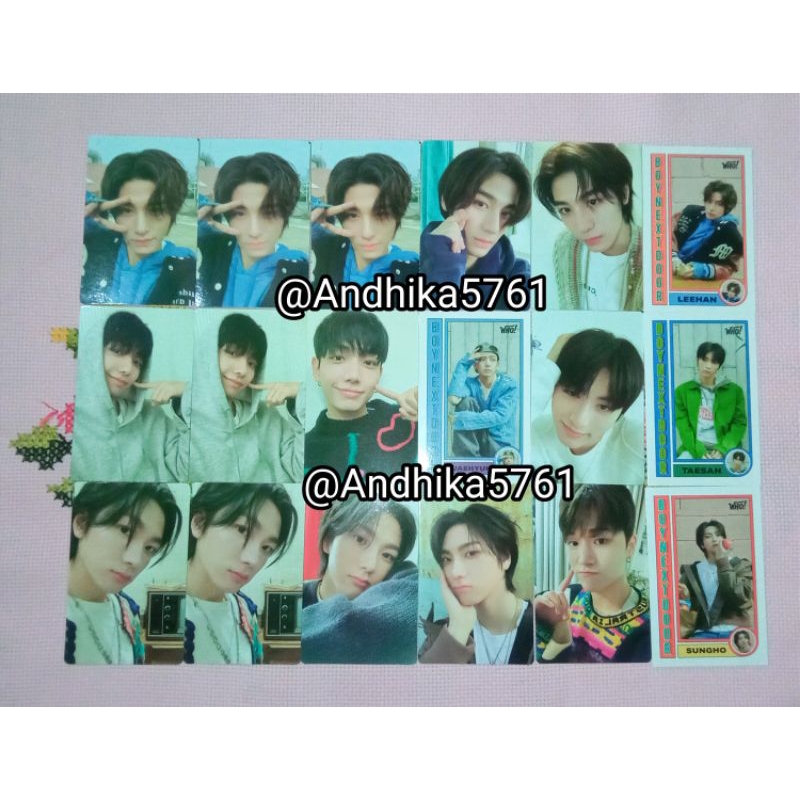 Photocard Official Boynextdoor Bonedo PC Sungho Jaehyun Taesan Leehan Woonhak Riwoo