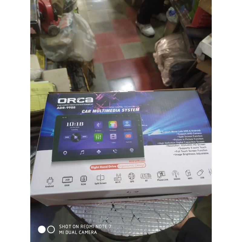 tv Android 9 inch ram 2 orca