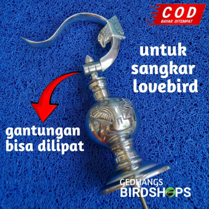 Gantungan Cantolan Pion Lipat Sangkar Kandang Lovebird Garuda