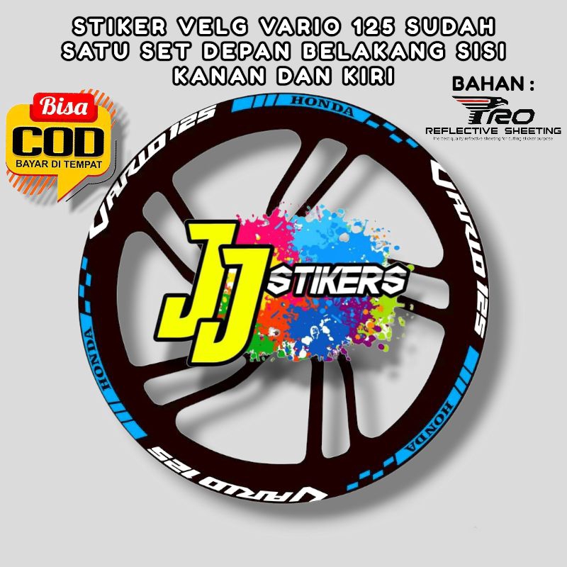 Stiker Lis Velg Motor Honda Vario 125 Cutting Sticker Variasi List Velg