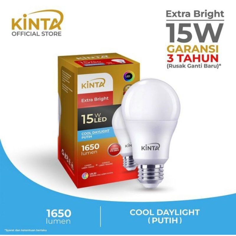 lampu led merek kinta 15 watt 1koli