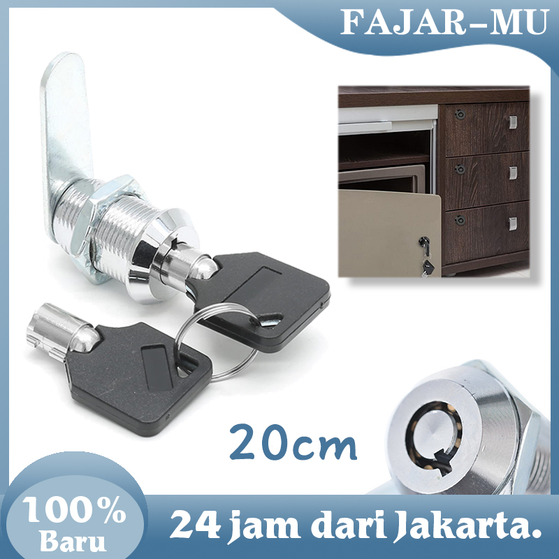 KUNCI CAMLOCK KUNCI LOKER LACI LEMARI KUNCI CABINET HITAM PINTU LEMARI KAYU BESI KUNCI LOKER KAIT