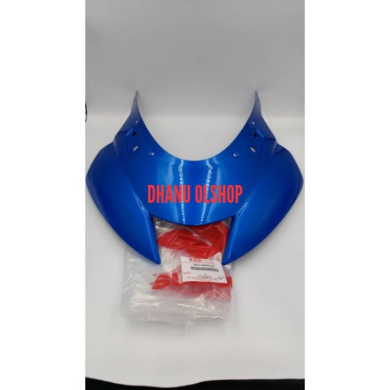 Tameng batok cover lampu depan Suzuki GSX R 150 biru blue cover cowling body original SGP