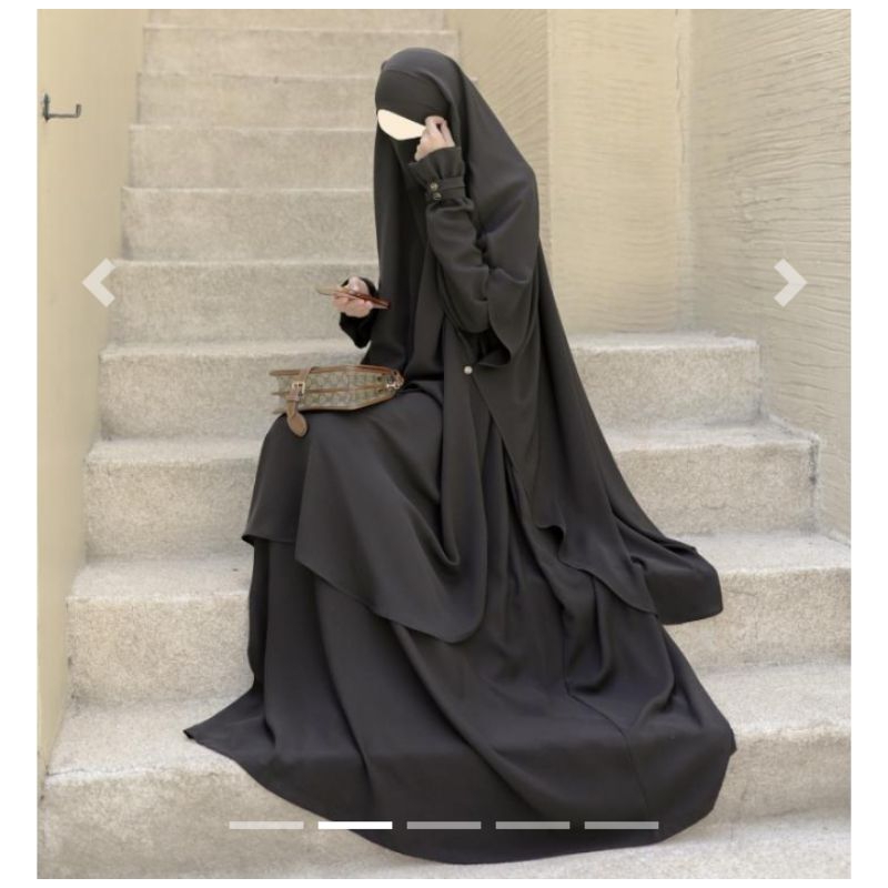 LAERINA BLACK SIZE S DAN DITSY MOSLEM DITSY