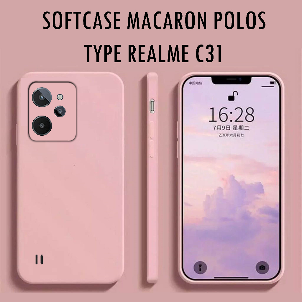 Softcase Polos Case REALME C31 | Case Macaron REALME | Case REALME| Case Handphone | Casing Handphon