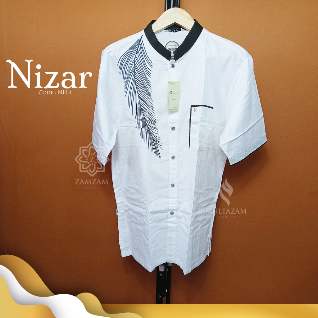 TERMURAH BAJU KOKO NIZAR BORDIR 2023 NH 4 ORIGINAL BERKUALITAS BAJU NIZAR BAHAN HALUS