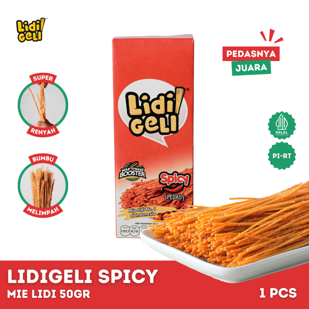 

Lidi Geli - Mie Lidi Rasa Spicy 50gr