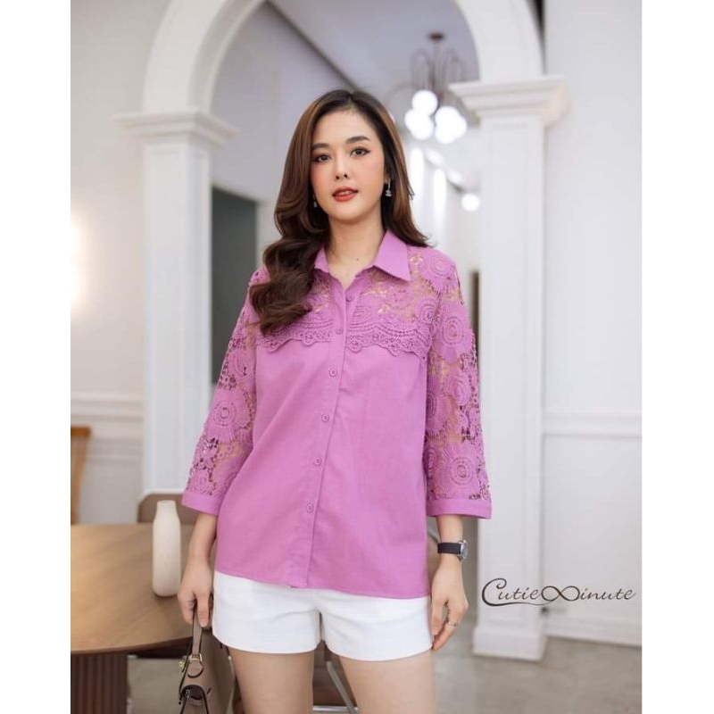 Atasan Blouse Kemeja Cutie Minute Import Bangkok