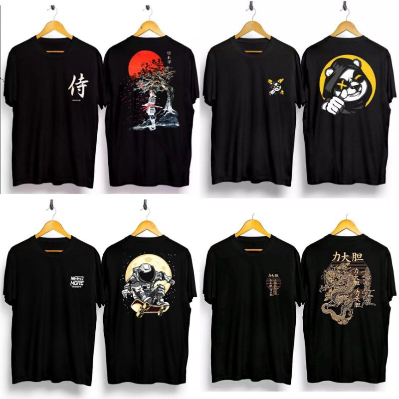 KAOS DISTRO TERMURAH/KAOS MOTIF DISTRO/SABLON DEPAN BELAKANG/KAOS KEREN/KAOS KEREN