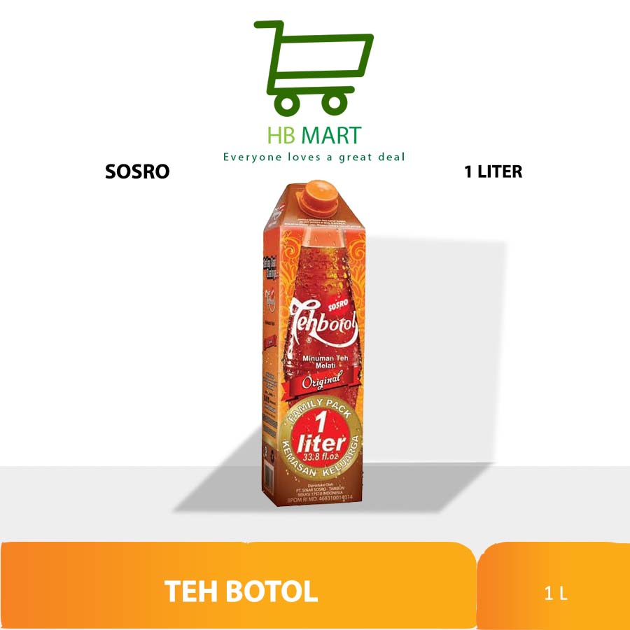 

TEHBOTOL SOSRO KOTAK 1L TEH BOTOL 1 LITER