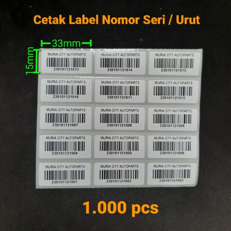 

Cetak Label Nomor Seri Produk Barcode QR Code