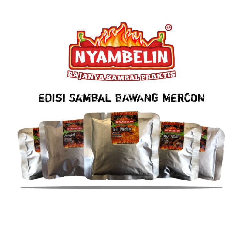 

All Varian Sambel Bawang Mercon Sachet NYAMBELIN Rajanya Sambal Praktis