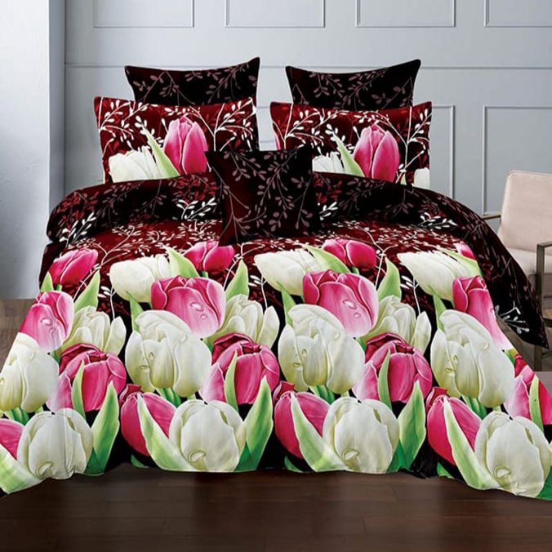 Sprei Motif Bunga Tulip Sprei Motif Tulip Sprei Murah Sprei Cantik Sprei Anak Sprei Polos Sprei Bagu