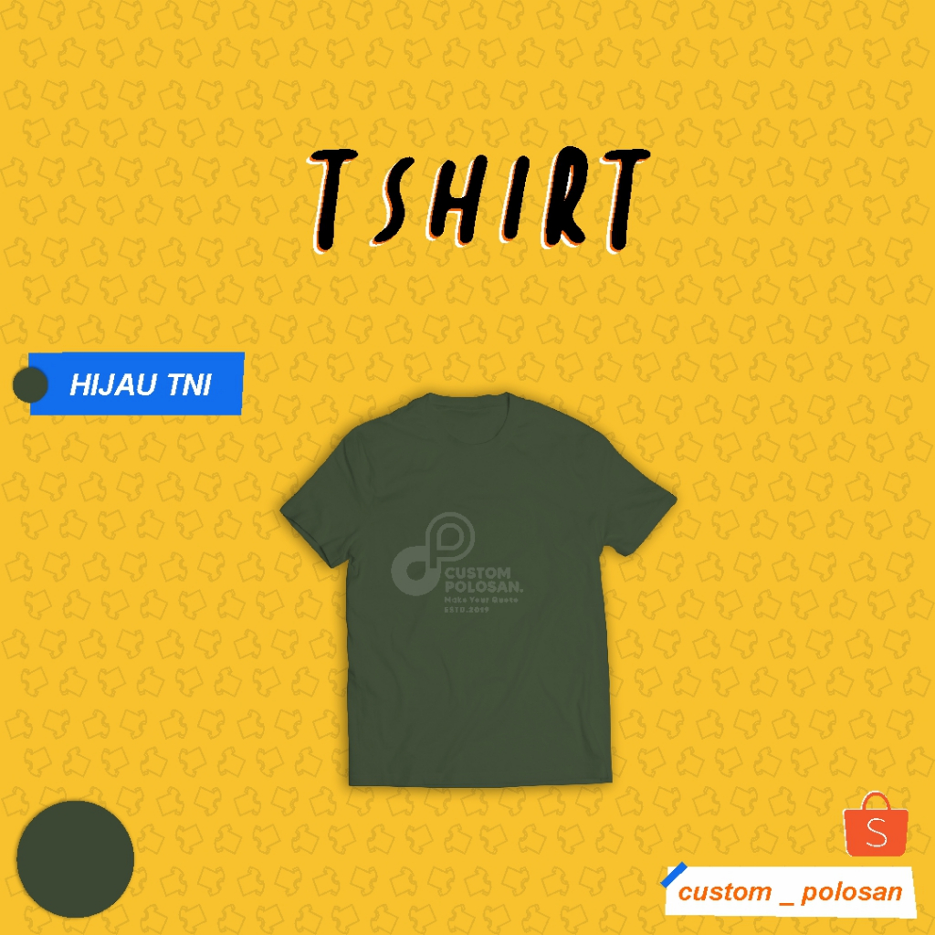 Tshirt Basic/Kaos Polos Hijau TNI