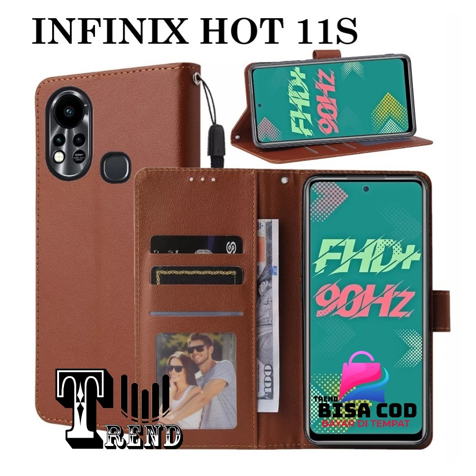 FLIP COVER INFINIX HOT 11S LEATHER CASE FLIP INFINIX HOT 11S