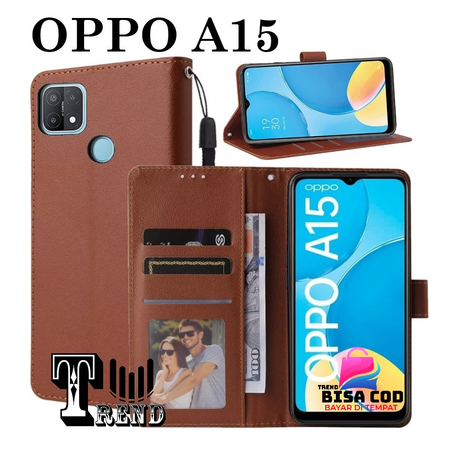 FLIP COVER OPPO A15 / A15S LEATHER CASE FLIP OPPO A15 / A15S